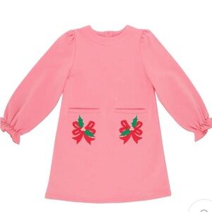 The Beaufort Bonnet Company Pink Dress with Red Bows